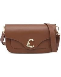 Coccinelle - Medium C-Me Logo-Plaque Pebbled-Leather Shoulder Bag - Lyst