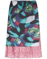 Dries Van Noten - Gelaagde Moiré Rok - Lyst