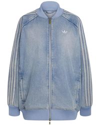 adidas - Sst Oversized Denim Tracktop - Lyst