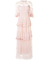 Needle & Thread Gelaagde Avondjurk - Roze