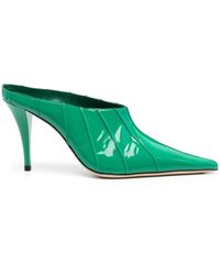 BY FAR - Trish 100mm Patent Leather Mules - Lyst