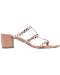 Aquazzura - 55Mm Crystal-Embellished Open-Toe Sandals - Lyst