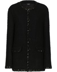 Dolce & Gabbana - Sequin-embellished Bouclé Jacket - Lyst