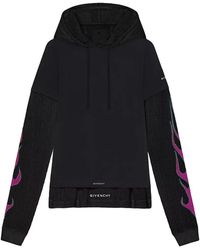 Givenchy - Hoodie Mit Flammen-Print - Lyst