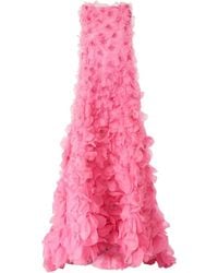 Carolina Herrera - Abito Da Sera Con Applicazione A Fiori - Lyst