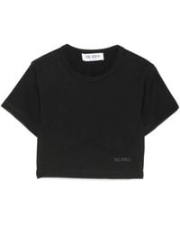The Attico - Corset-Style Cropped T-Shirt - Lyst