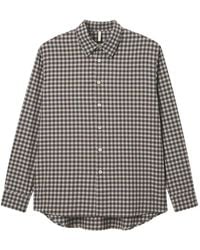 sunflower - Check-Pattern Cotton Shirt - Lyst