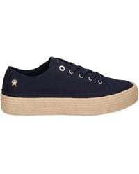 Tommy Hilfiger - Espadrille-Sneakers mit Plateau - Lyst
