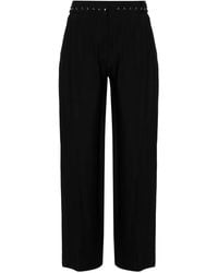 Mugler - Hook-eye Wide Trousers - Lyst