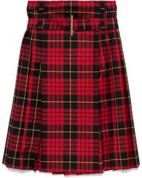 McQueen - Falda Midi A Cuadros Tartán - Lyst