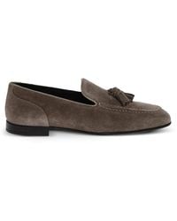 Corneliani - Tassel-Detail Suede Loafers - Lyst