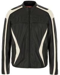 DIESEL - L-Adam Leather Jacket - Lyst