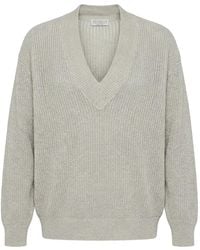 Brunello Cucinelli - Pull À Col V - Lyst