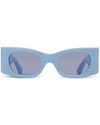 Ganni - X Ace & Tate Lunettes De Soleil Kayla À Monture Rectangulaire - Lyst