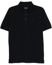 Emporio Armani - Logo-Plaque Short-Sleeve Polo Shirt - Lyst