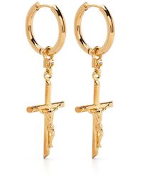Dolce & Gabbana - Orecchini a cerchio con pendente DNA - Lyst