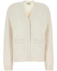 Fendi - Cashmere Blend Cardigan - Lyst
