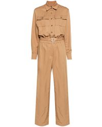 Maje - Long-sleeve Belted Jumpsuit - Lyst
