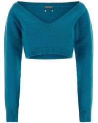 Balenciaga - Cropped V-Neck Sweater - Lyst