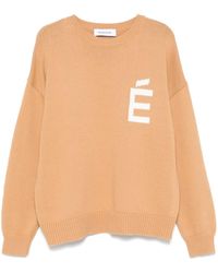 Etudes Studio - Katoenen Trui Met Ronde Hals - Lyst