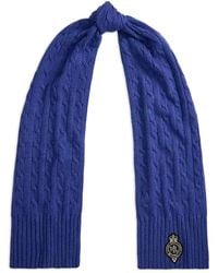 Ralph Lauren - Ribbed Logo Scarf - Lyst