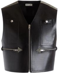Bally - Leather Vest - Lyst