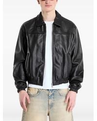 PATTA - Logo-Patch Leather Bomber Jacket - Lyst