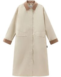 Woolrich - Single-Breasted Two-Tone Coat - Lyst