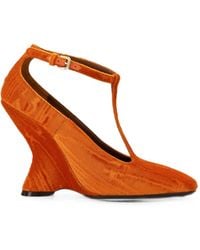 Dries Van Noten - Velvet Wedge Pumps - Lyst