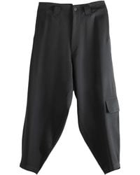 Yohji Yamamoto - Back Pockets Wool Trousers - Lyst
