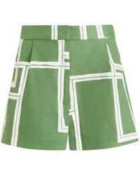 Marie Oliver - Blanche Geometric-Print Shorts - Lyst