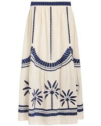Marie Oliver - Dania Embroidered Maxi Skirt - Lyst