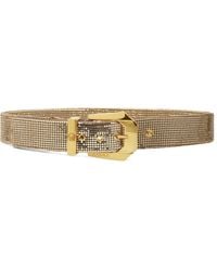 Versace - Chainmail-Embellished Metallic Belt - Lyst