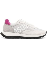 DSquared² - Logo-Print Low-Top Sneakers - Lyst