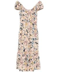 Ulla Johnson - Paloma Floral-Print Midi Dress - Lyst