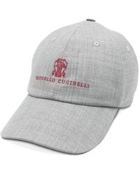 Brunello Cucinelli - Embroidered-Logo Baseball Cap - Lyst
