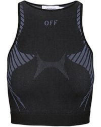 Off-White c/o Virgil Abloh - Logo-Print Cropped Top - Lyst