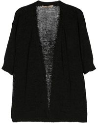 Nuur - Short-sleeve Open-knit Cardigan - Lyst