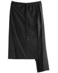 Yohji Yamamoto - Asymmetric Drawstring Skirt - Lyst