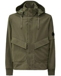 C.P. Company - C. P. Company Regular Fit Water-Resistant Jacket With Concealed Hood - Lyst