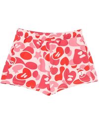 AAPE BY A BATHING AP - Heart-Camo Printed Shorts - Lyst