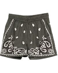 P.A.R.O.S.H. - Elastic-Waist Embroidered Shorts - Lyst