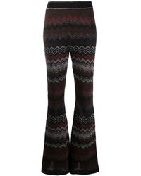 Missoni - Zigzag Crochet-knit Flared Trousers - Lyst