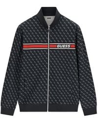 Guess - Monogram-Pattern Zip Sweatshirt - Lyst
