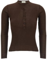 Magda Butrym - Ribbed Silk Sweater - Lyst