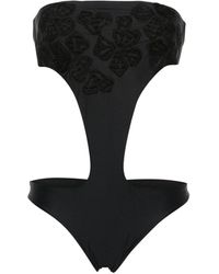Ermanno Scervino - Floral-embroidered Swimsuit - Lyst