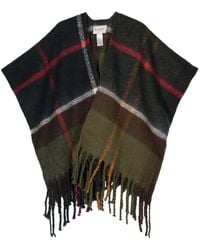 Barbour - Plaid Fringe-Detail Scarf - Lyst