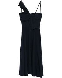 Viktor & Rolf - Bow Draped Flared Midi Dress - Lyst