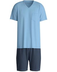 CALIDA - V-Neck Chest-Pocket Pyjamas - Lyst