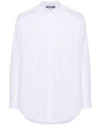Moschino - Katoenen Overhemd Met Geborduurd Logo - Lyst